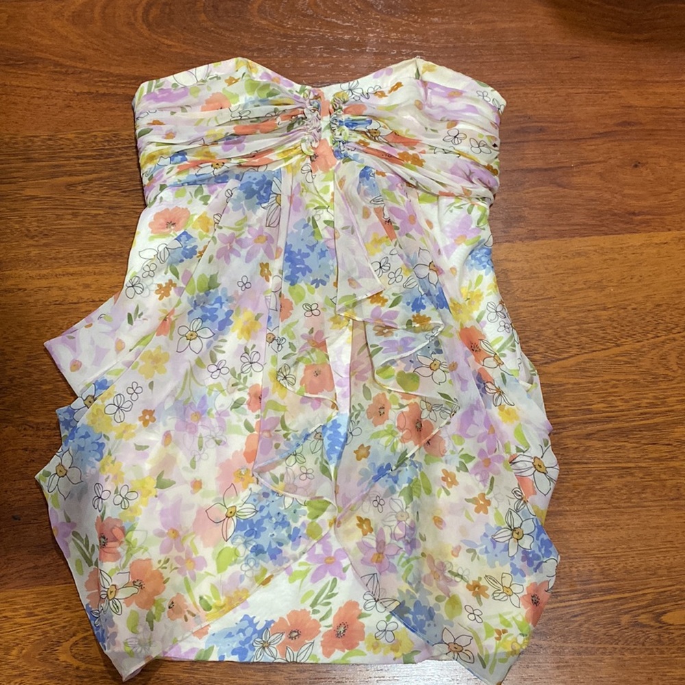 Jill Stuart Floral Cocktail Mini Dress